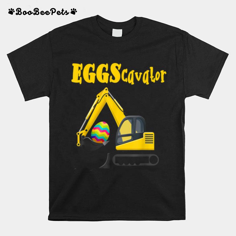 Eggscavator Excavator Digging Easter Eggs Hunting Boys T-Shirt