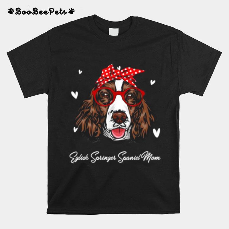 Eglish Springer Spaniel Mom Leopard Print Dog Lovers Mother T-Shirt