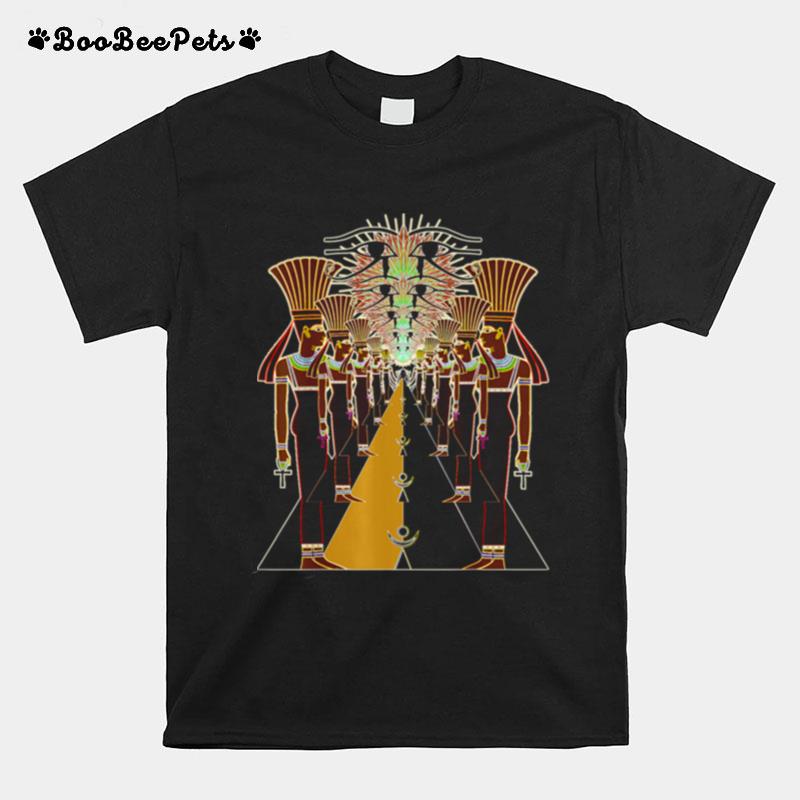 Egyptian Psychedelic Fractal Goddess Anuket T-Shirt