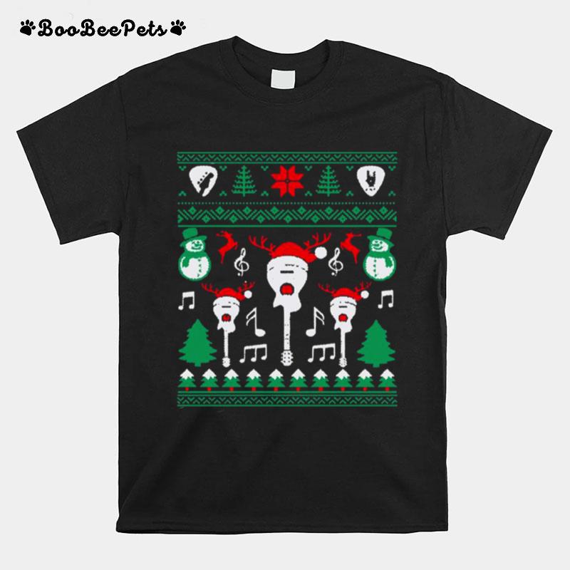 Electric Guitar Ugly Christmas T-Shirt