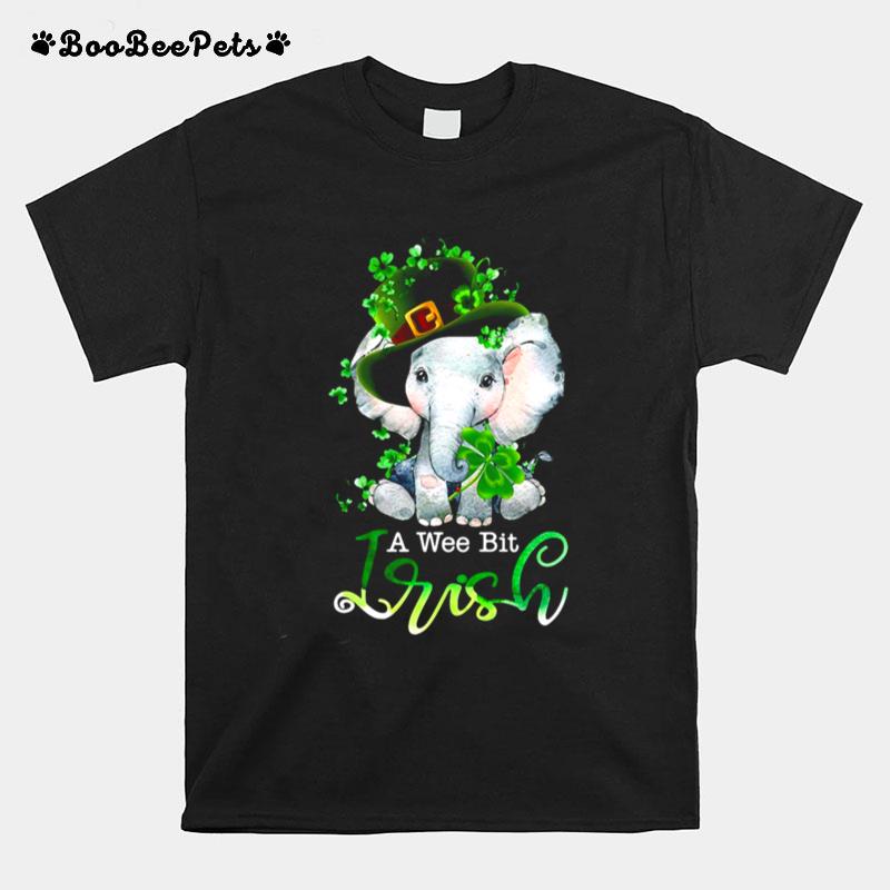 Elephant A Wee Bit Irish Green For Patricks Day Lover T-Shirt