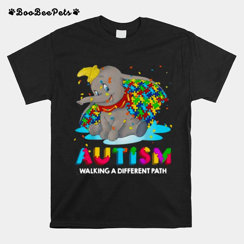 Elephant Autism Walking A Different Path T-Shirt