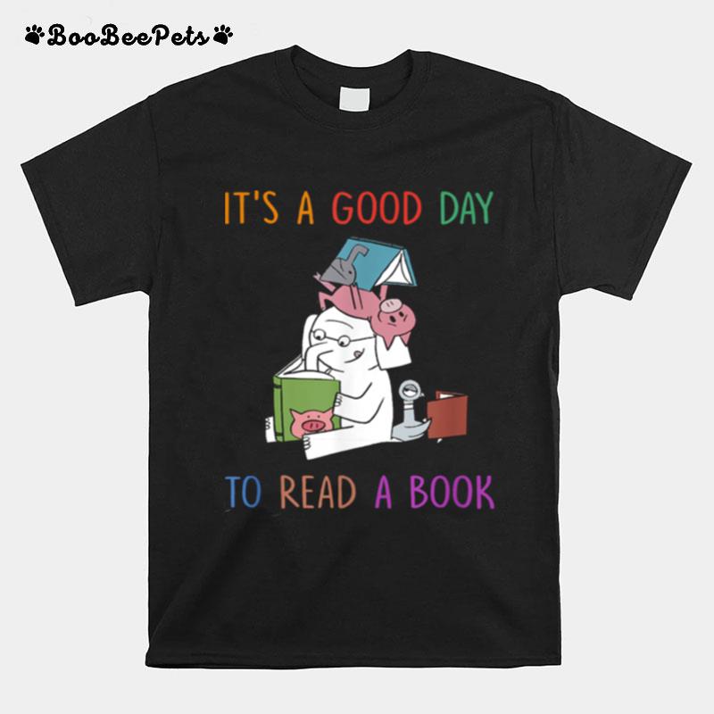 Elephant Its A Good Days To Read A Book T-Shirt