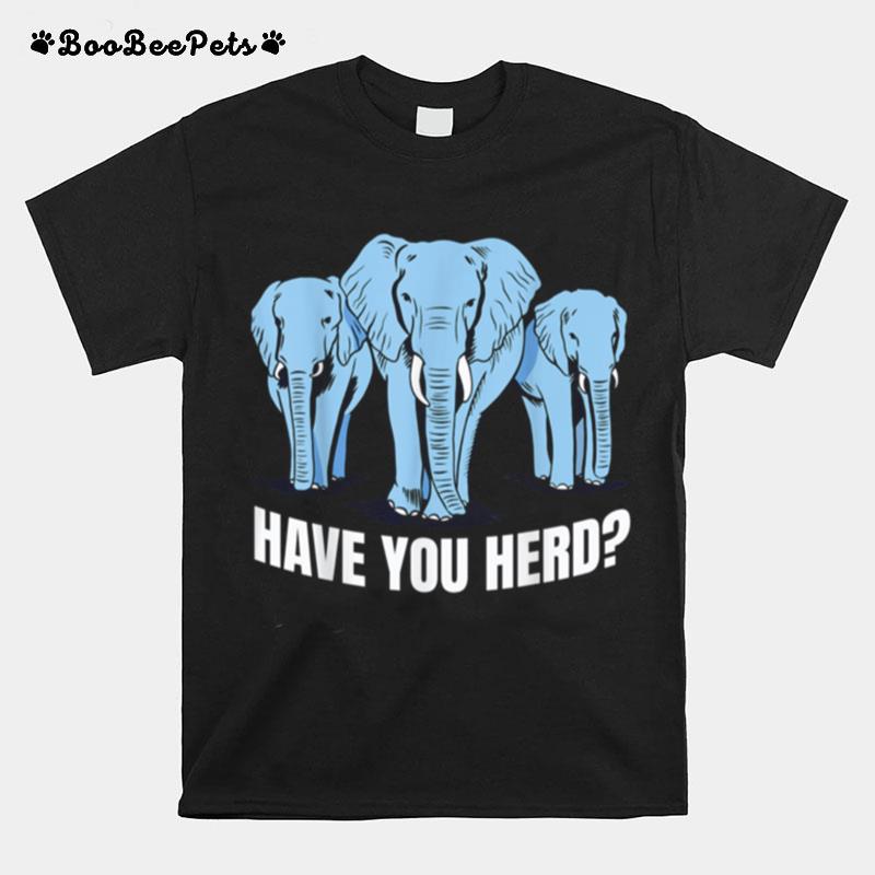 Elephants Herd Immunity Pun Joke T-Shirt