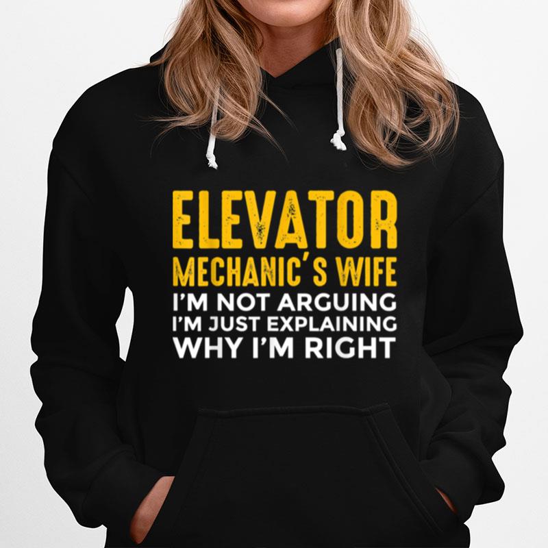 Elevator Mechanic Maintenance Wife Arguing Technician Hoodie