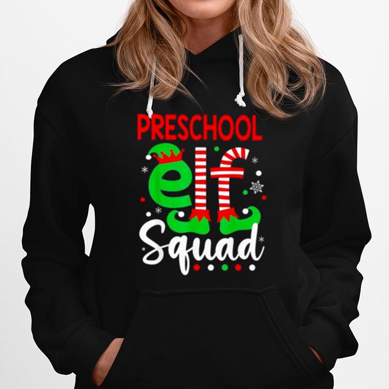 Elf Squad Preschool Teacher 2022 Merry Christmas Sweater Hoodie