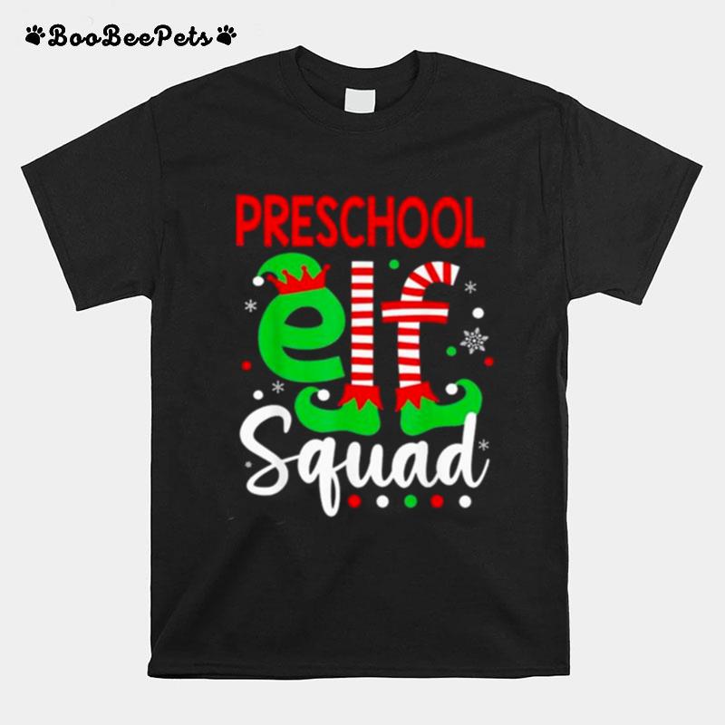 Elf Squad Preschool Teacher 2022 Merry Christmas Sweater T-Shirt