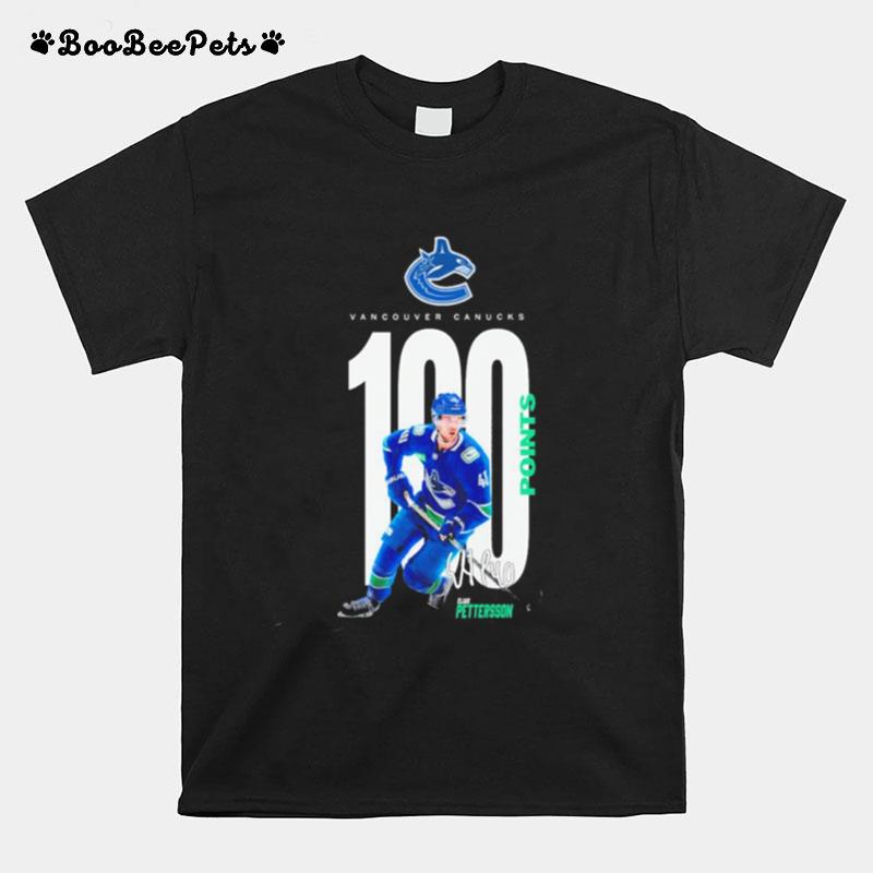 Elias Pettersson Vancouver Canucks 100 Points Season Signaturec T-Shirt