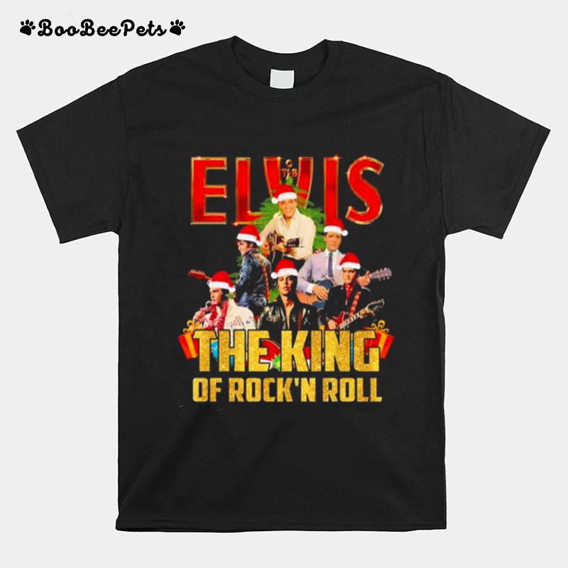 Elvis Presley The King Of Rockn Roll Merry Christmas T-Shirt