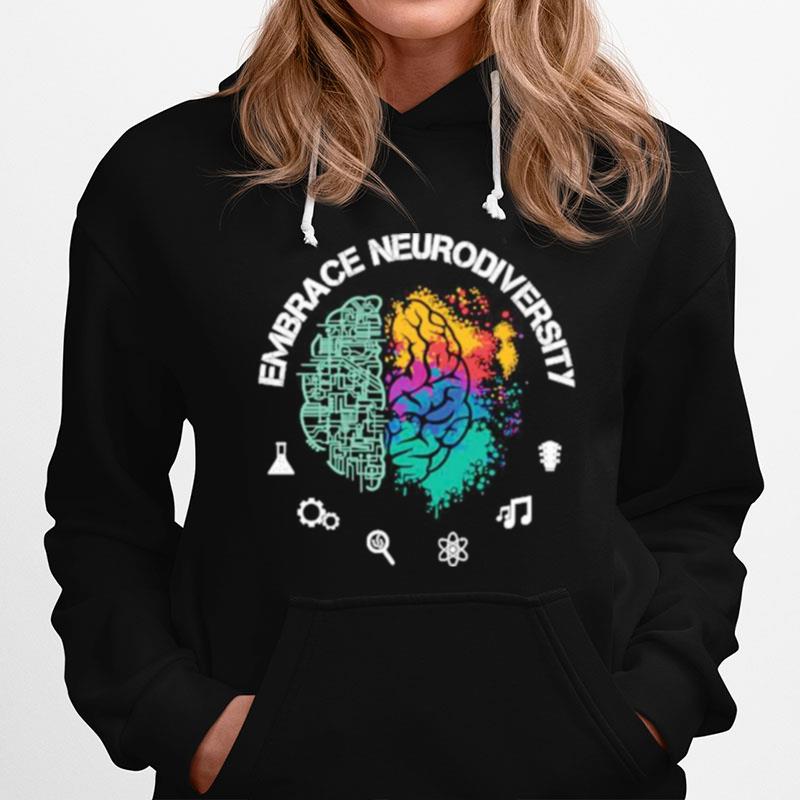 Embrace Neurodiversity Brain Watercolor Hoodie