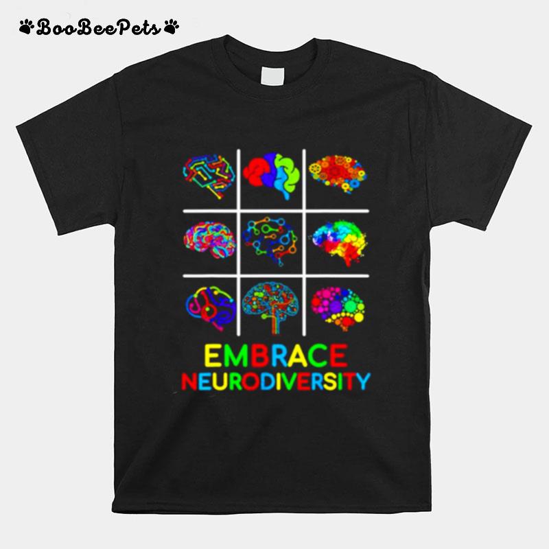 Embrace Neurodiversity Video Game Autism Awareness Asd T-Shirt