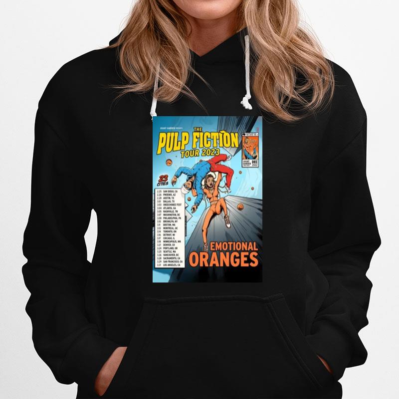 Emotional Oranges The Pulp Fiction Tour 2023 Portrait Poster Hoodie