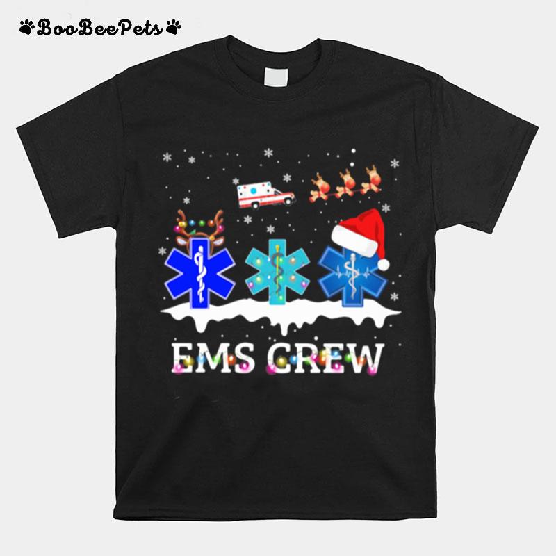 Ems Crew Ambulance Medical Merry Christmas T-Shirt