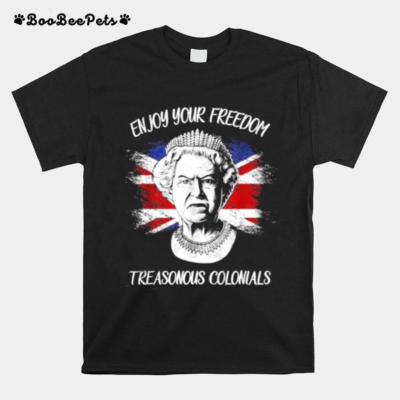 Enjoy Your Free_Dom Treasonous Colonials Flag T-Shirt