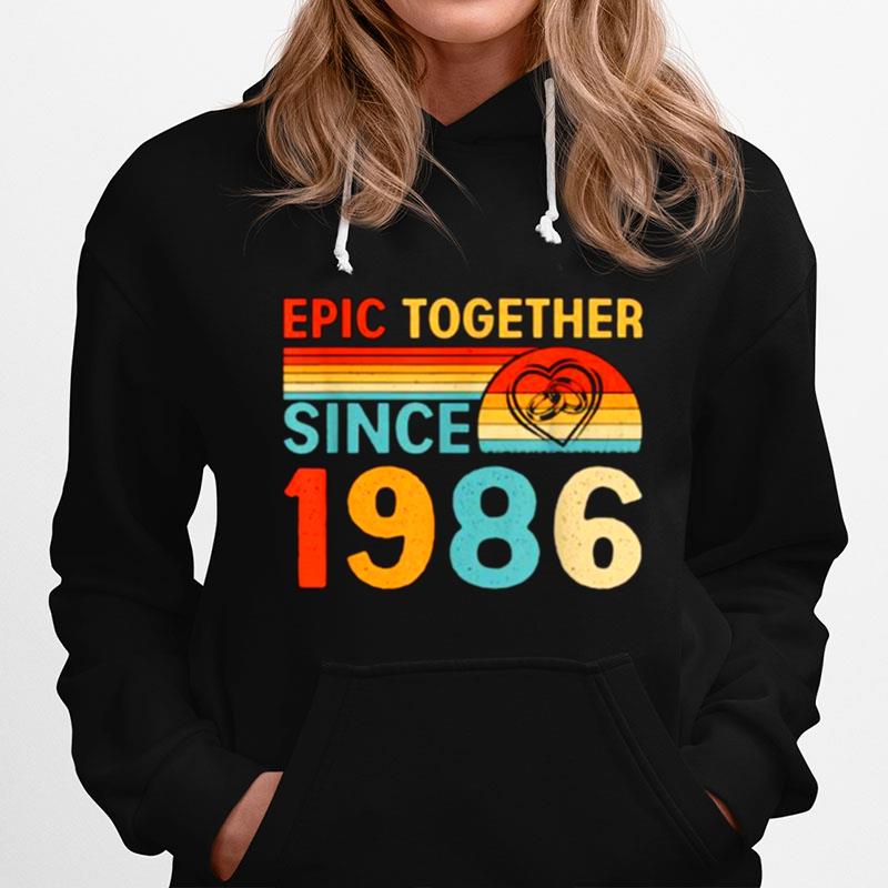 Epic Together Since 1986 Vintage Sunset Hoodie