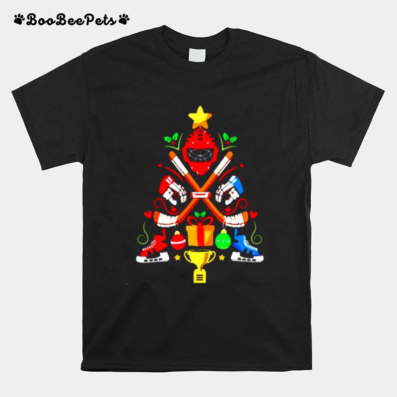 Equipped Hockey Christmas Tree T-Shirt
