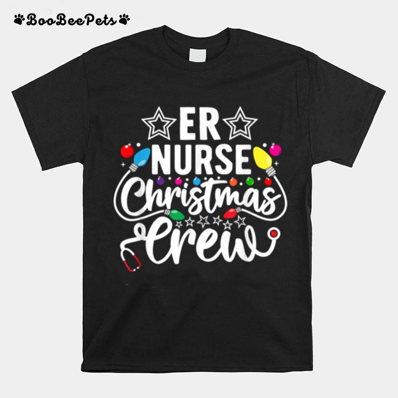 Er Nurse Christmas Crew Emergency Room Icu Nursing Squad T-Shirt