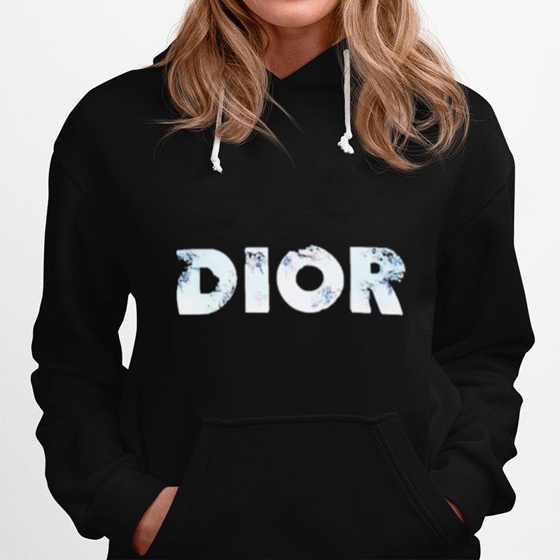 Erorded Logo Dior Black Cotton Jersey With Dior And Daniel Arsham Eroded Logo 3D Print Hoodie