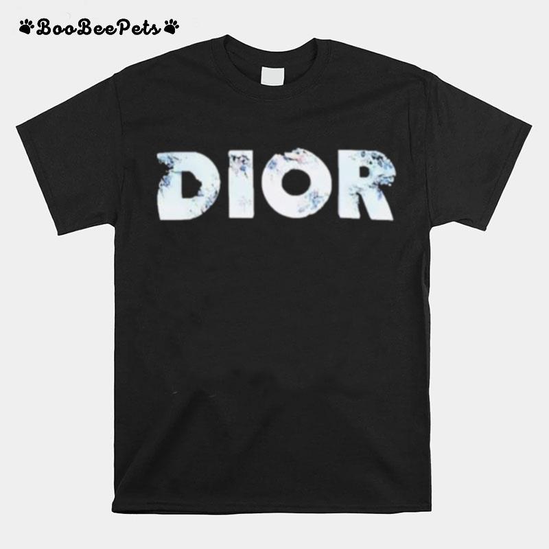 Erorded Logo Dior Black Cotton Jersey With Dior And Daniel Arsham Eroded Logo 3D Print T-Shirt