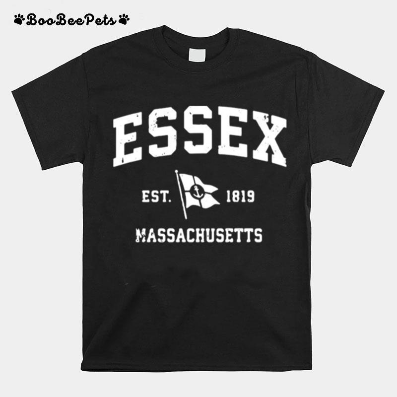 Essex Ma Vintage Nautical Boat Anchor Flag T-Shirt
