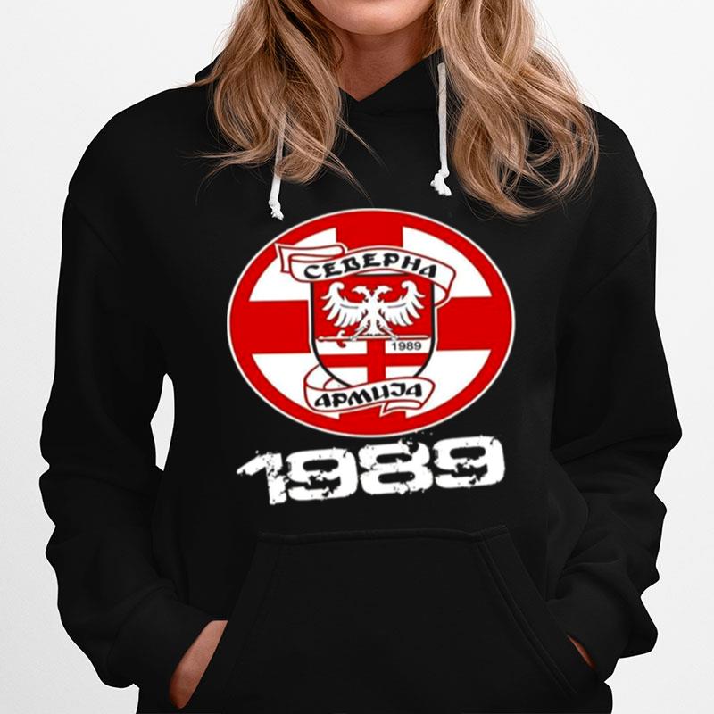 Est 1989 Logo Crvena Serbian Hoodie