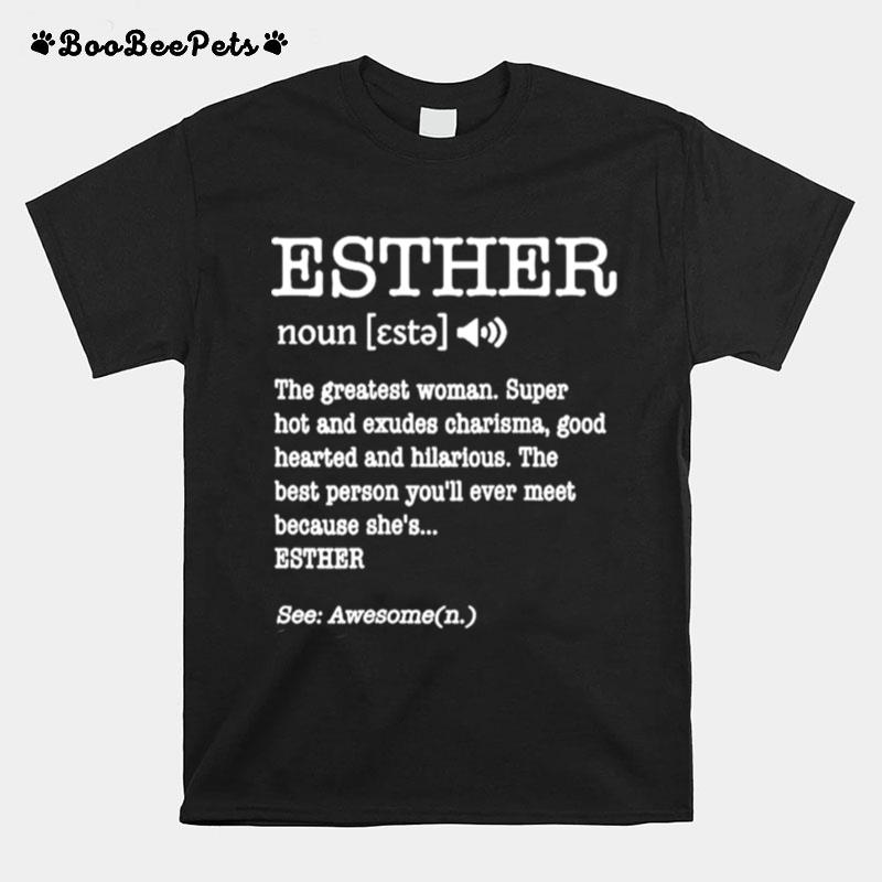 Esther Adult Name Definition Personalized T-Shirt