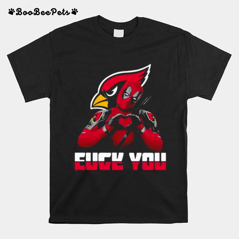Eucy You Love Deadpool Arizona Cardinals Logo T-Shirt