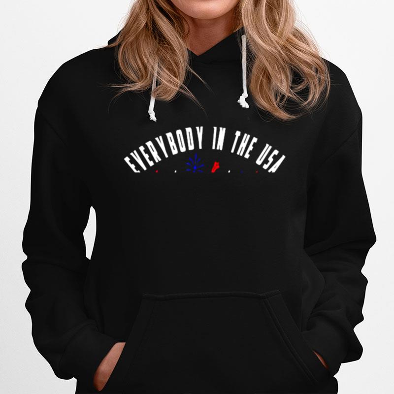 Everybody In The Usa Parties On My Birthday Firework 4Th Of July Flag Usa Hoodie