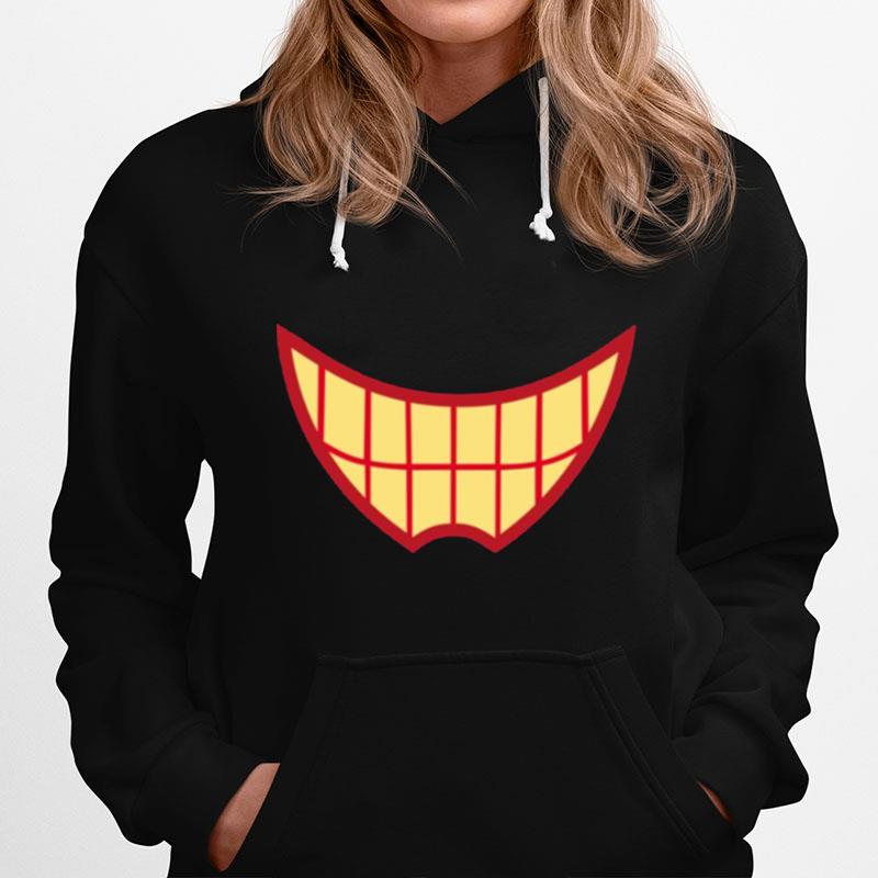 Evil Grin Smiley Mouth Graphic Hoodie