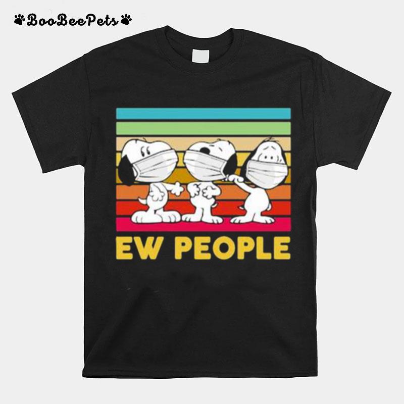 Ew People Three Snoopy Wear Mask Vintage T-Shirt