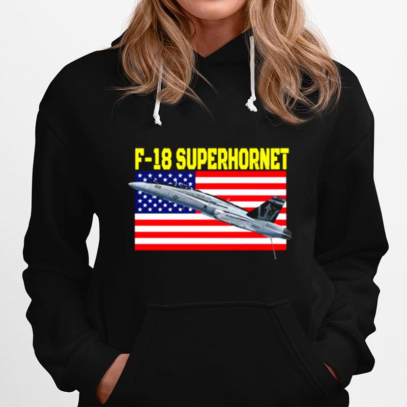 F18 Superhornet Fun Pilot Flying Airplanes American Flag Hoodie