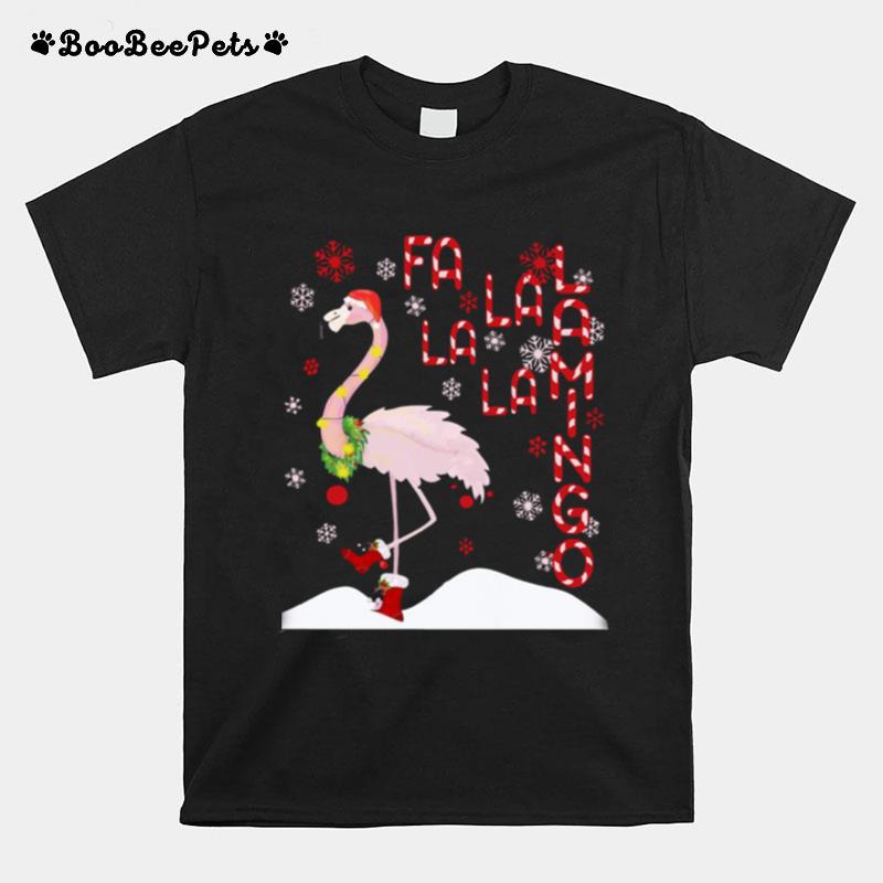 Fa La La Lamingo Xmas Merry Christmas T-Shirt