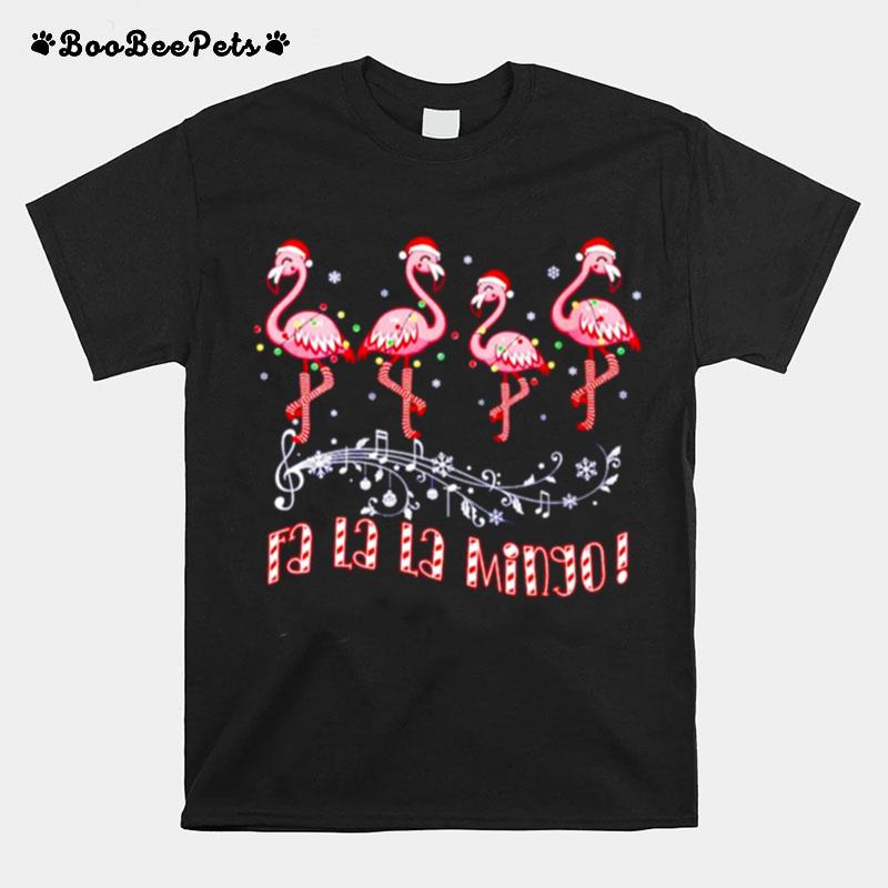 Fa La La Mingo Flamingo Christmas T-Shirt