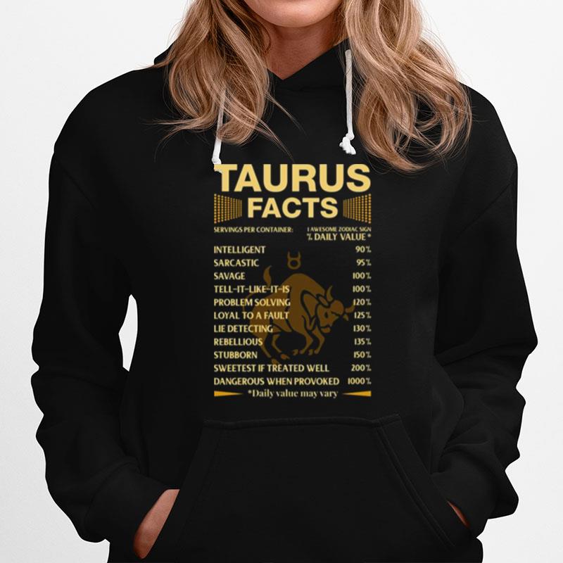 Facts Zodiac Sign Astrology Birthday Taurus Hoodie
