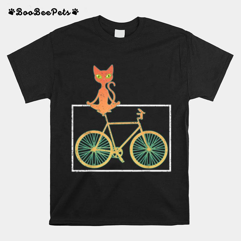 Fahrradfahrer Haustier Geschenk Niedliches Katze Fahrrad T-Shirt