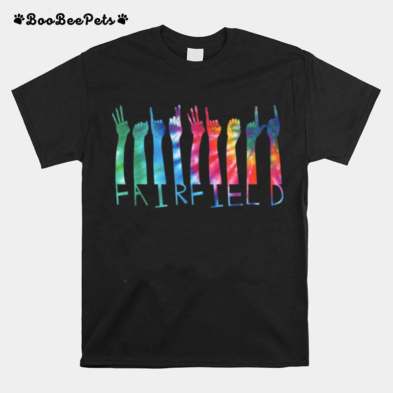 Fairfield Tie Dye Asl Sign Language Inclusive T-Shirt