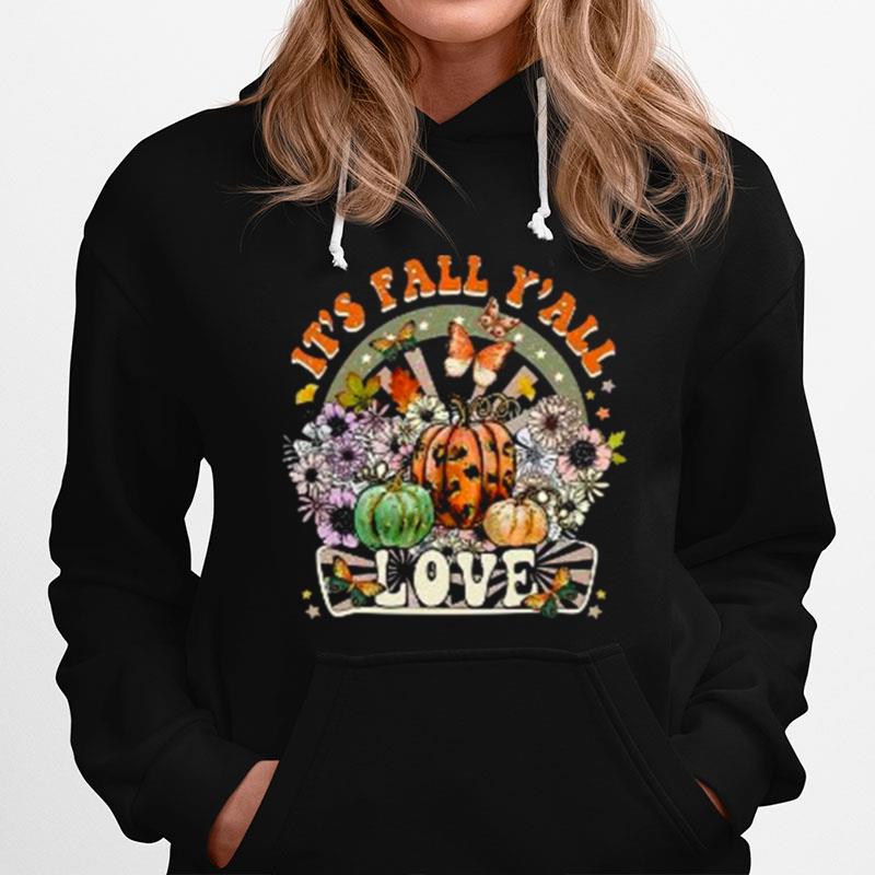 Fall Butterfly Flower Hoodie