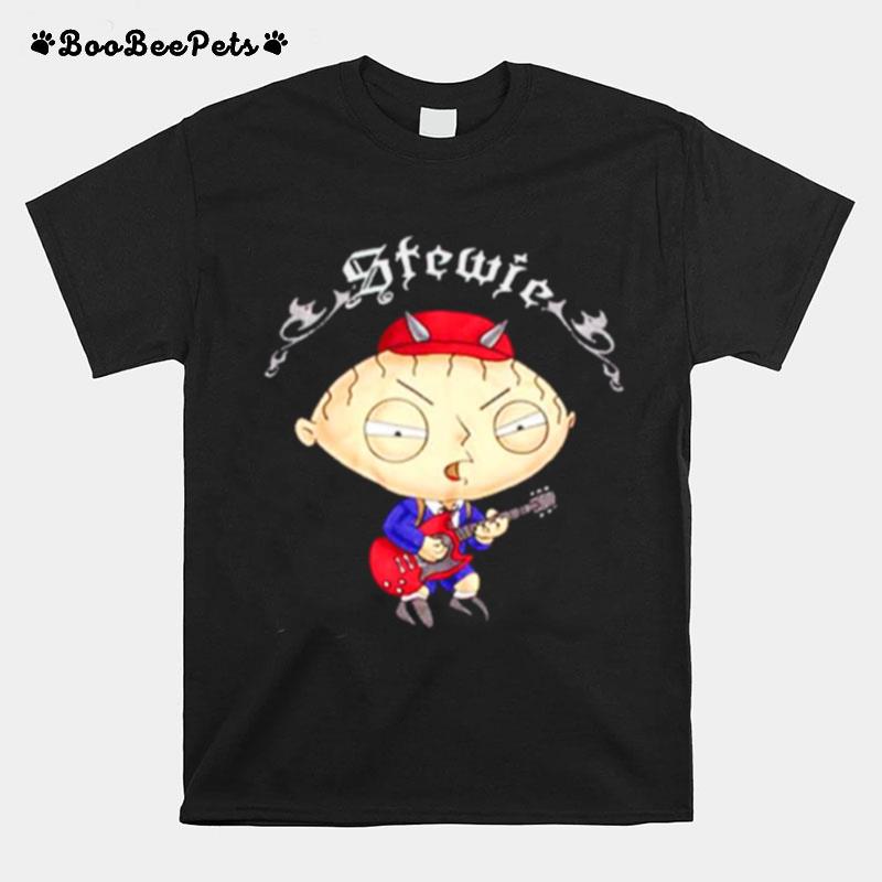 Family Guy Stewie As Angus Young Ac Dc T-Shirt