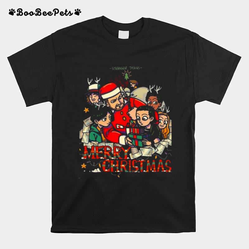 Fanart Stranger Things Mery Christmas 2022 Design T-Shirt