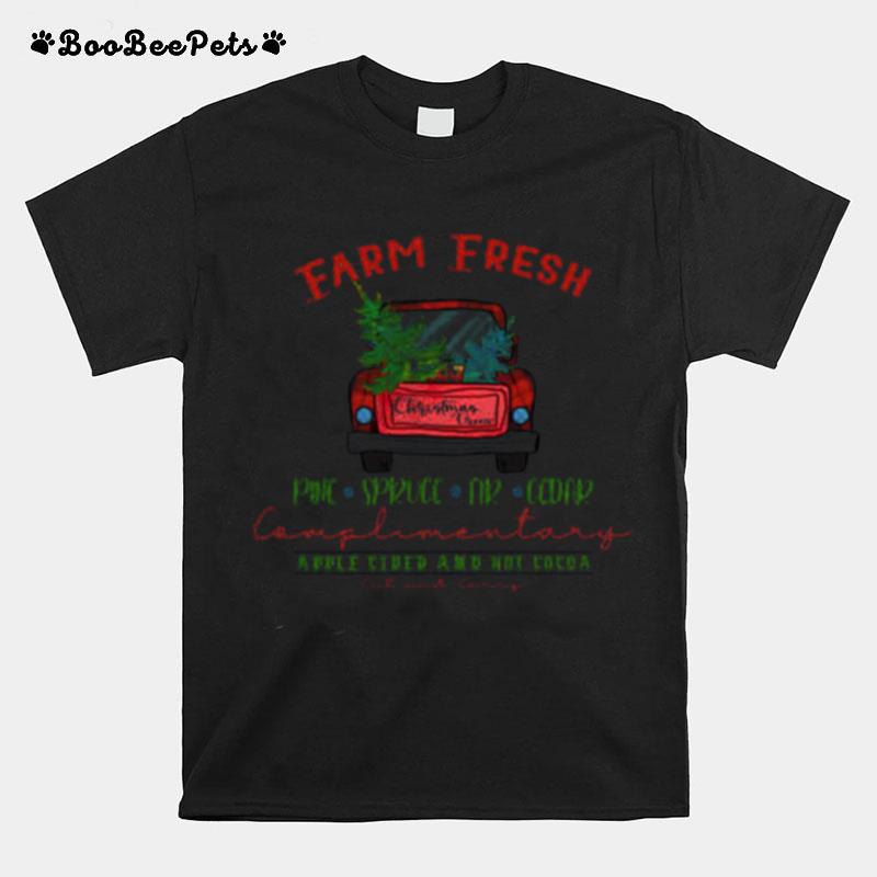 Farm Fresh Pine Spruce Fir Cedar Christmas Patterns T-Shirt