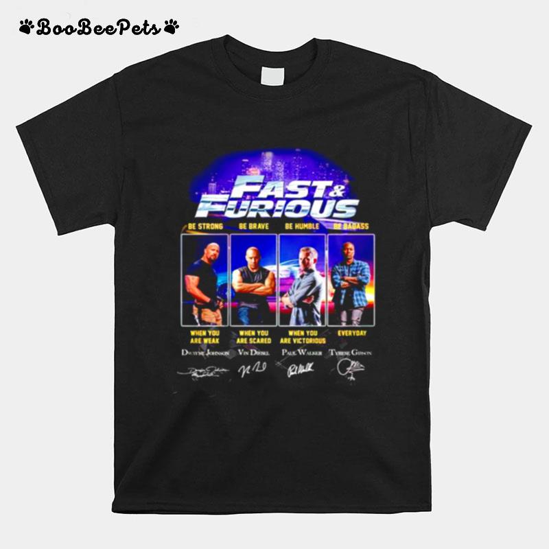 Fast And Furious Characters Signature T-Shirt