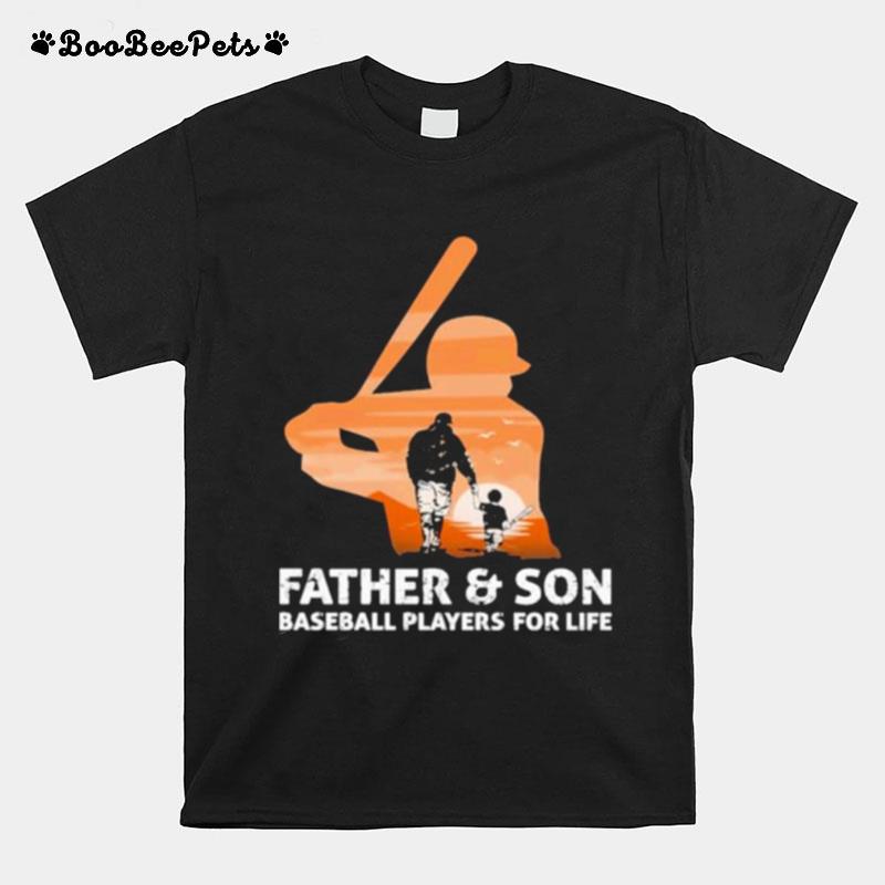 Father And Son Baseball Players For Life T-Shirt