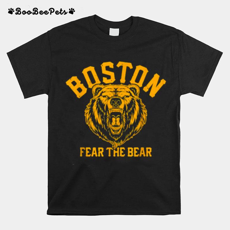 Fear The Bear Hockey Beware Of Boston Gameday Bruin T-Shirt