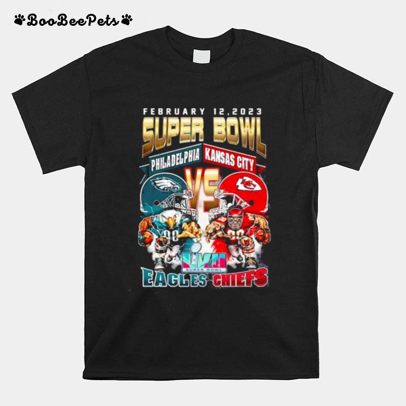 February 12 2023 Super Bowl Championship Philadelphia Eagles Vs Kansas City Chiefs T-Shirt