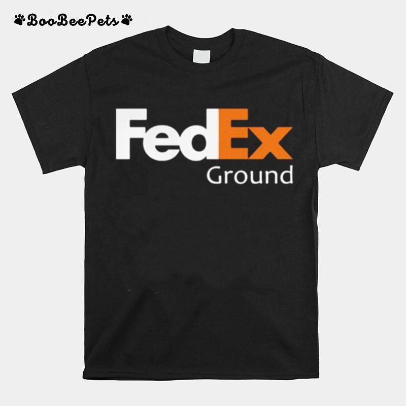 Fedex Ground Logo White Orange T-Shirt