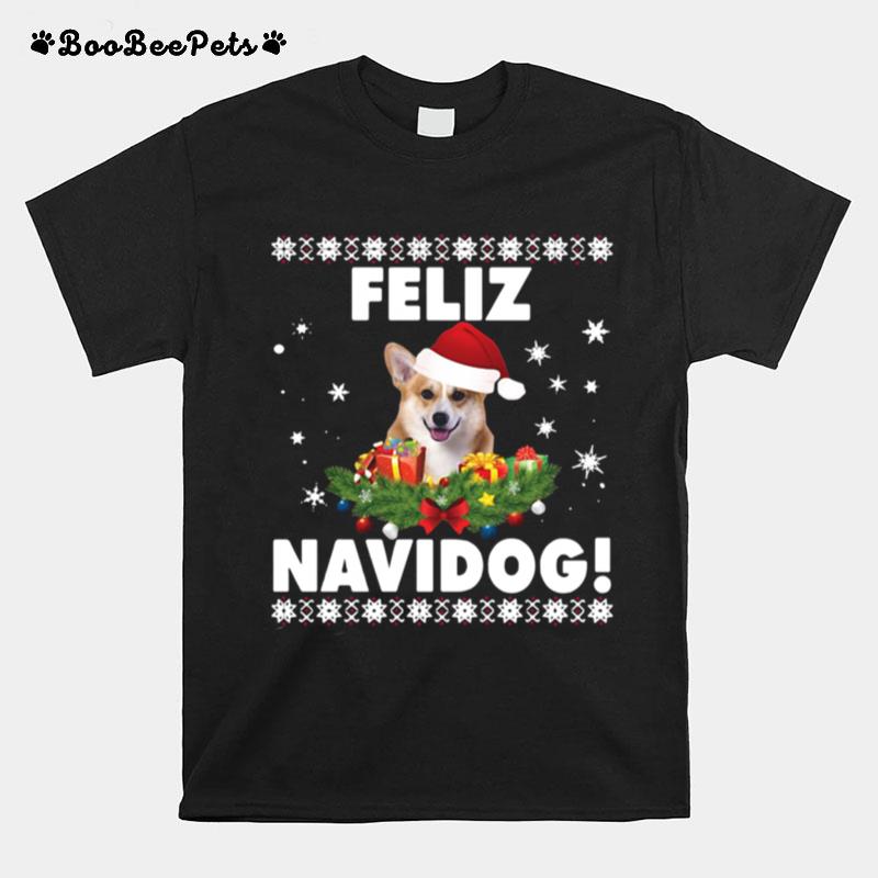 Feliz Navidog Corgi Dog Ugly T-Shirt