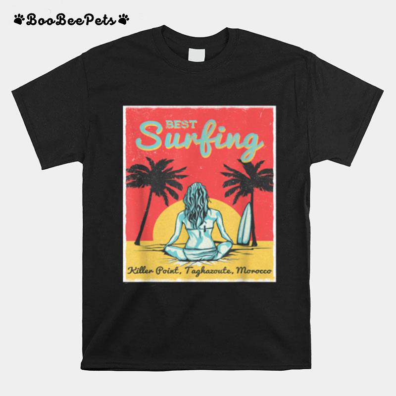 Female Surfer Killer Point Taghazoute Morocco T-Shirt