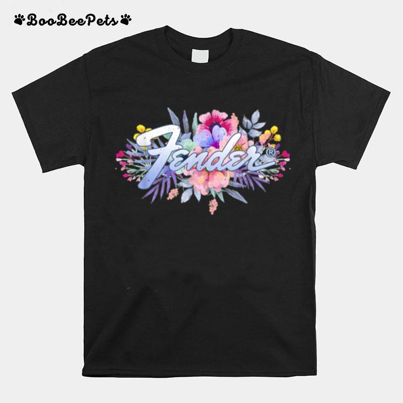 Fenders Flowers Logo Cute T-Shirt