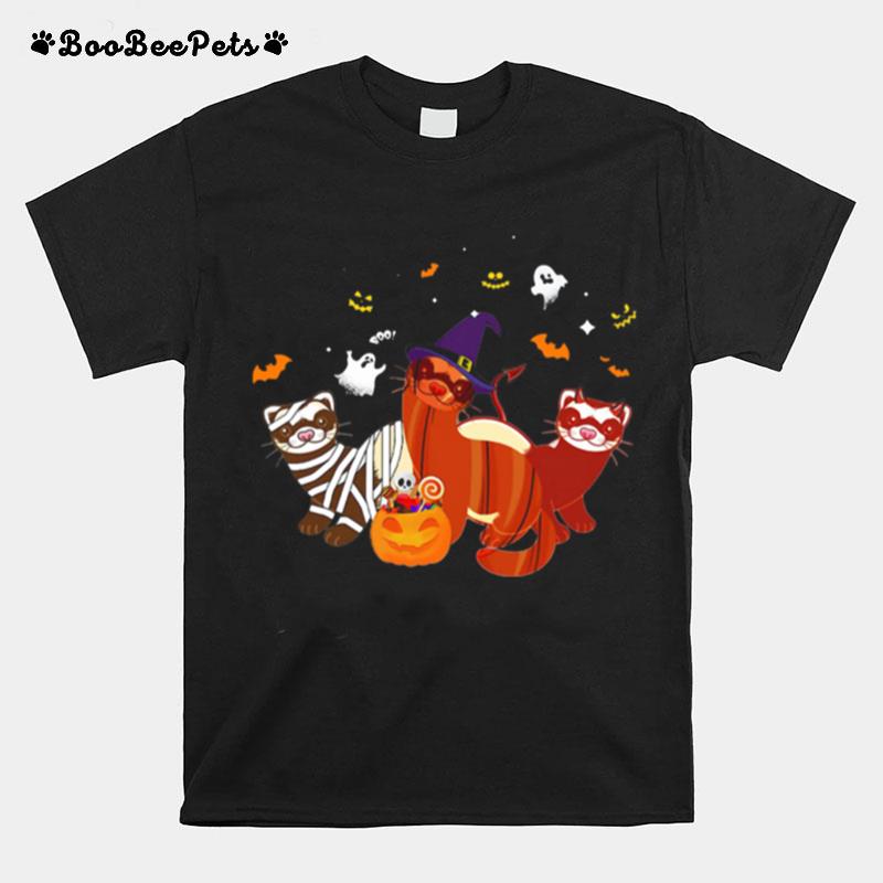 Ferret Pumpkin Halloween T-Shirt