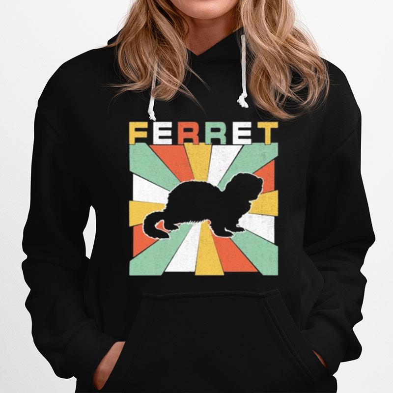 Ferret Vintage Retro Hoodie